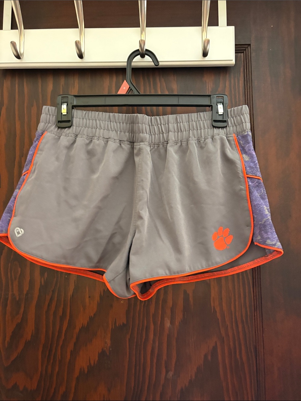 Colosseum Gray Athletic Shorts with Orange Trim